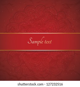 Vector floral design template card