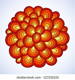 Vector floral design template card