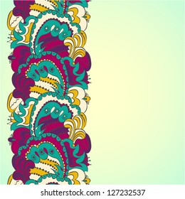 Vector floral design template card