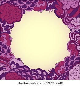 Vector floral design template card