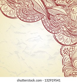 Vector floral design template card