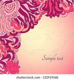 Vector floral design template card