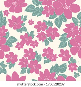 Vector Floral Design With Very Light Shade of Brown Background