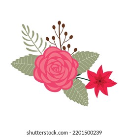 Diseño vectorial floral. Diseño floral para tarjeta de invitación a la boda. Ilustración de diseño floral
