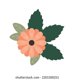 Vector floral design. Floral design for wedding invitation card. Illustration floral design