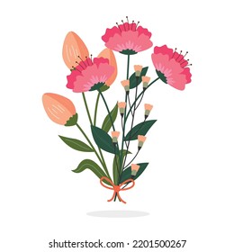 Diseño vectorial floral. Diseño floral para tarjeta de invitación a la boda. Ilustración de diseño floral