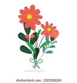 Diseño vectorial floral. Diseño floral para tarjeta de invitación a la boda. Ilustración de diseño floral