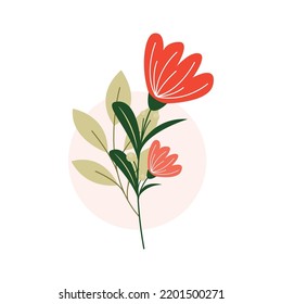 Diseño vectorial floral. Diseño floral para tarjeta de invitación a la boda. Ilustración de diseño floral