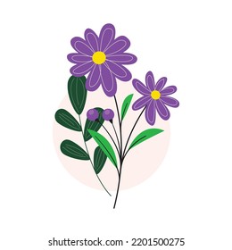 Vector floral design. Floral design for wedding invitation card. Illustration floral design