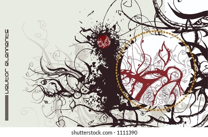 vector floral design,abstract concept,card,invitation,flyer,just add you text,scalable change the color as you wish