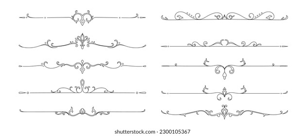 elementos de decoración de divisores florales vectoriales nuevo paquete de colección