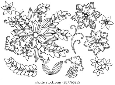 Similar Images, Stock Photos & Vectors of Vector floral doodle