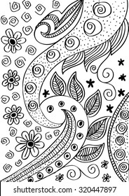 Vector floral doodle
