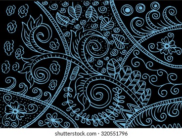 Vector floral doodle