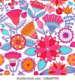 Vector floral doodle floral texture. Copy that square to the side and you'll get seamlessly tiling pattern which gives the resulting image the ability to be repeated or tiled without visible seams.