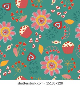 Vector floral doodle floral texture. Copy that square to the side and you'll get seamlessly tiling pattern which gives the resulting image the ability to be repeated or tiled without visible seams. 