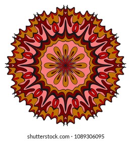 Vector, Floral dream, Oriental mandala. Vintage decorative elements. Vector super illustration.