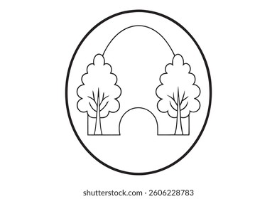 Vector floral easter egg art icon, Traveling through a magic mirror of whimsical and magical adventures