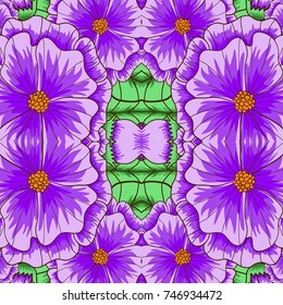 Vector floral elegance seamless pattern. Flower endless background. Can be used for wallpaper, pattern fills, web page, background, surface, flyers, invitation, greeting card,
