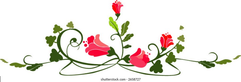 Vector floral element