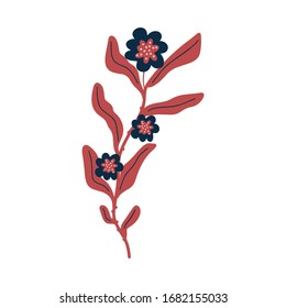 Vector floral element for creating fashion prints, postcard, wedding invitations, banners, floral arrangement illustrations, bouquets.