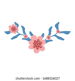 Vector floral element for creating fashion prints, postcard, wedding invitations, banners, floral arrangement illustrations, bouquets.