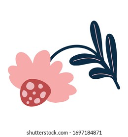 Vector floral element for creating fashion prints, postcard, wedding invitations, banners, floral arrangement illustrations, bouquets.