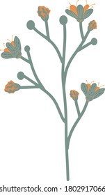 Vector floral element for creating fashion prints, postcard, wedding invitations, banners, floral arrangement illustrations, bouquets.