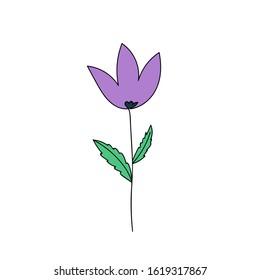 Vector floral element. Decorative botanical detail.