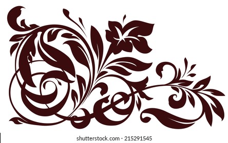 Vector floral element for design