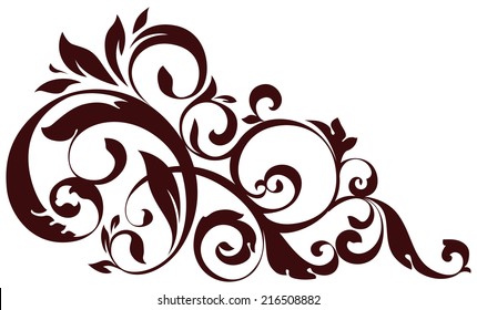 Vector floral element for design