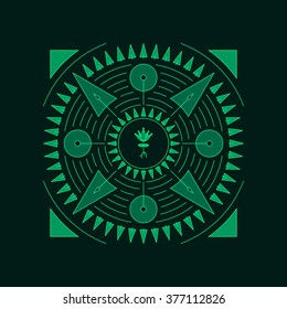 Vector Floral Element. Vector Printing for Natural Products. Linear Style. Abstract vector illustration.