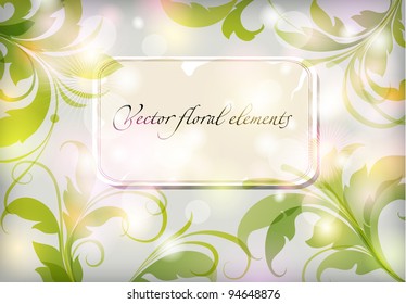 Vector floral elements