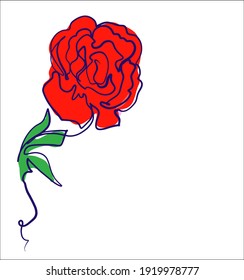 
VECTOR floral fashion Background with a
stylish  original hand-drawn graphics sketch  with beautiful pion  for design logo one line