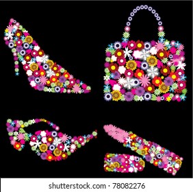 vector floral female accessories