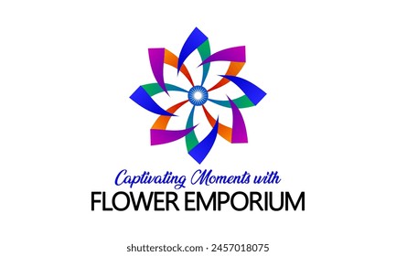 Vector, floral, flor, logotipo, diseño, naturaleza, ilustración, elemento, arte,