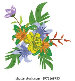 Vector Floral Foliage Graphic Set