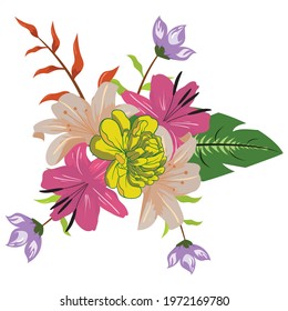 Vector Floral Foliage Graphic Set