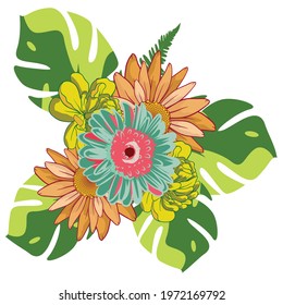Vector Floral Foliage Graphic Set
