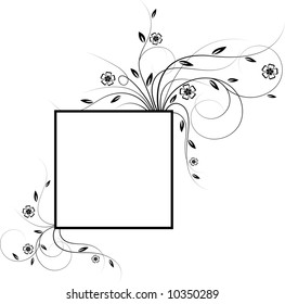 Vector Floral Frame Stock Vector (Royalty Free) 10350289 | Shutterstock