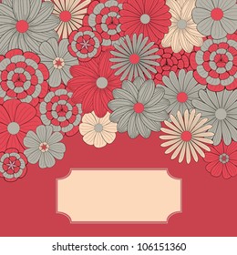 Vector floral frame