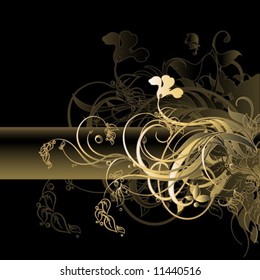 Vector floral frame