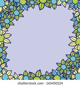 Vector floral frame