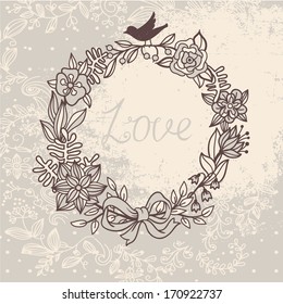 vector floral frame 