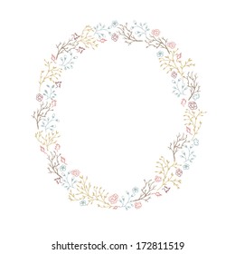 Vector floral frame
