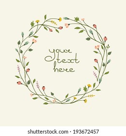 Vector floral frame 