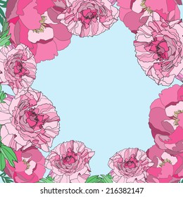 Vector floral frame