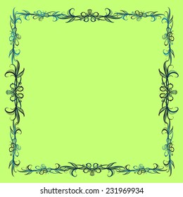 vector  floral frame