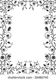 Vector floral frame
