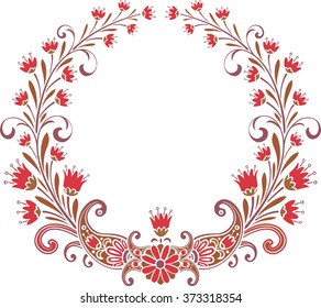 Vector floral frame